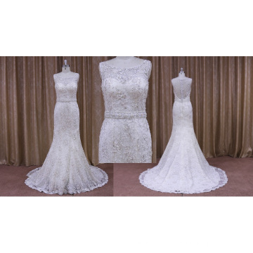 Robes de mariée de longueur avec des appliques